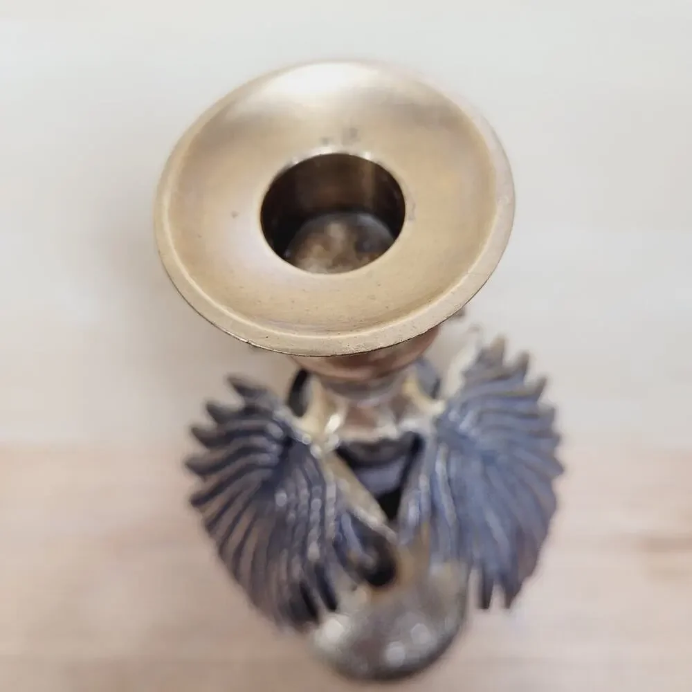 Vintage Palm Tree Brass Candle Stick Holder 13